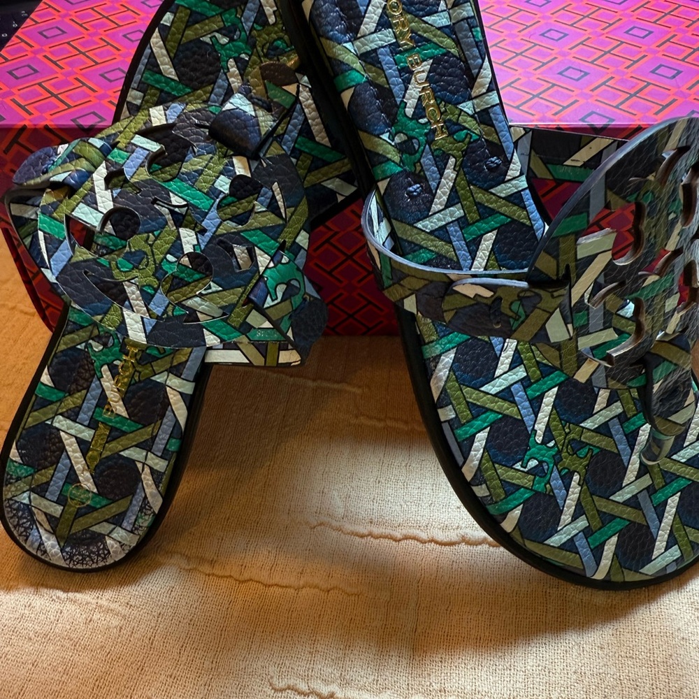 Tory Burch Multicolor Geometric Sandals